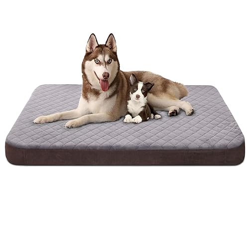 Large Dog Bed, High Density Foam, Good Resilience for Enough Cushion to Large Dogs Such as Great Dane, 47 * 39 Inches Widen Pet Bed, Non Slip Bottom with Removable Washable Cover