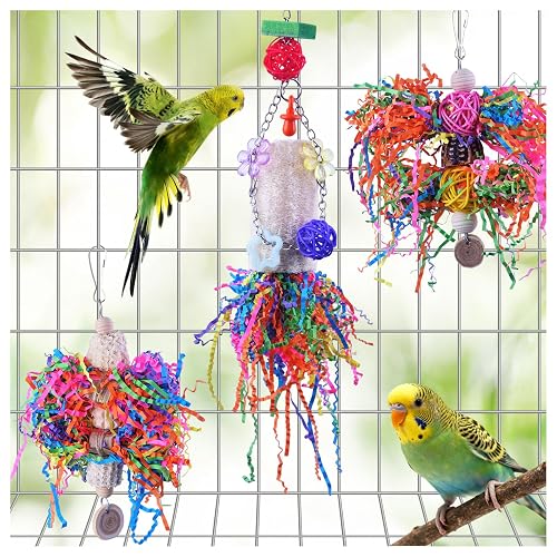 Matutinus Bird Toys, Parakeet Foraging Toy, Hanging Chewing Toy, Bird Cage Accessories β Suitable for Cockatiels, Budgies, Lovebirds, Conures and Other Small Parrots