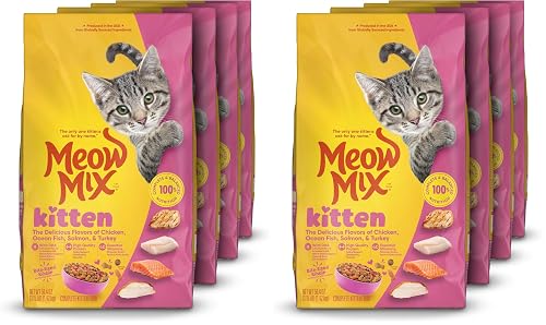 Meow Mix Kitten Li'L Nibbles Dry Cat Food,3.15 Pound Bag,(Pack of 8)