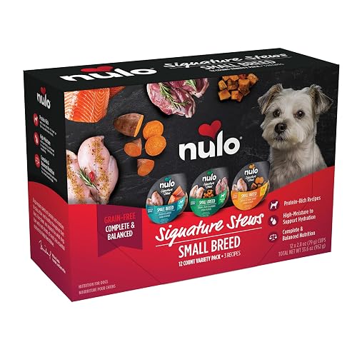Nulo Signature Stews Variety Pack: Small Breed Wet Dog Food, 2.8 oz, Pack of 12