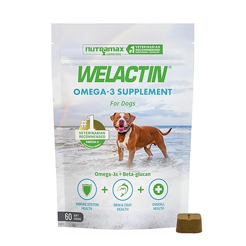 Nutramax Welactin Omega 3 Fish Oil for Dogs, Skin and Coat Health Supplement, Plus Joint, Immune, Kidney, and Brain Support, Premium Omega 3 Fatty Acids, For Dogs, 16 Ounce Liquid