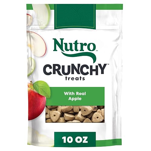 Nutro Crunchy Dog Treats with Real Apple, Training Treats for Dogs, 10 oz. Bag