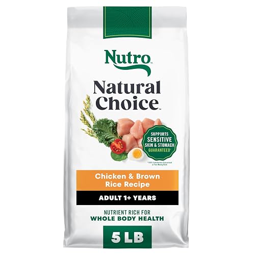 Nutro Natural Choice Dry Dog Food, Adult Dog Food Dry Chicken and Brown Rice Recipe, 5 lbs.