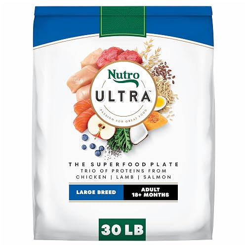 Nutro Ultra Adult Large Breed Dry Dog Food, Chicken, Lamb and Salmon Protein Trio, Adult Dog Food Dry Recipe, 30 lb. Bag