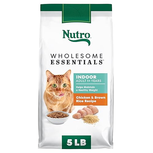 Nutro Wholesome Essentials Dry Cat Food, Indoor Cat Food Dry Chicken & Brown Rice Recipe, 5 lbs.