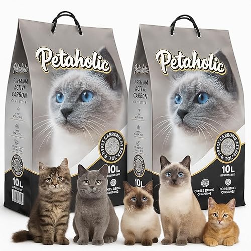 Petapuppies Petaholic Premium Cat Litter (Pack of 2) with Active Carbon (10 L Γ 2 = 20 L) β 100% Natural Clumping & Ultra Odor Control | Long-Lasting Safe for Multiple Cat for Kittens & Adult Cats