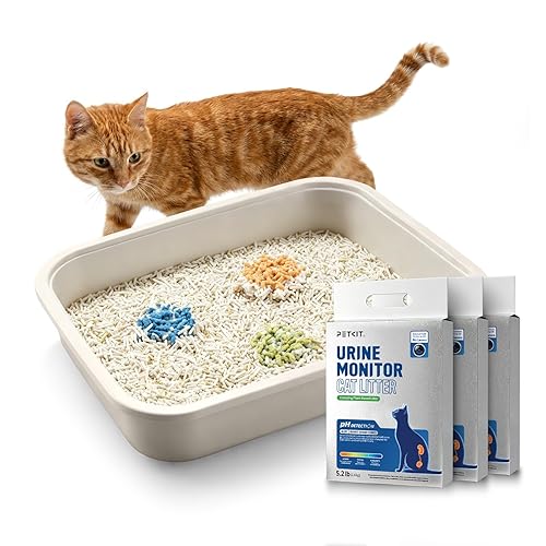 PETKIT Tofu Cat Litter, Superior Clumping Flushable, 100% Natural Ingredients Plant Cat Litter, Urine pH Detection Tofu Litter, Dust-Free,Low Tracking and Odor Control