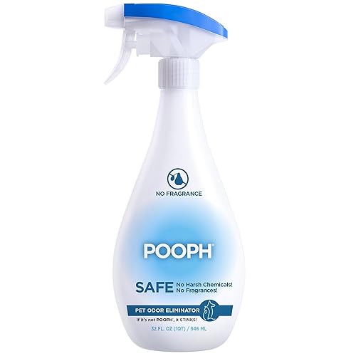Pooph Pet Odor Eliminator, 32oz - Eliminates Odors at the Molecular Level, Dogs, Cats, Freshener, Eliminator, Urine, Poop, Pee, Deodorizer, Natureâs, Puppy, Fresh, Clean, Furniture, Potty