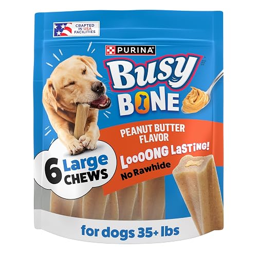 Purina Busy Bone Adult Dog Chew Bone Treats, Peanut Butter - 6 ct. Pouch