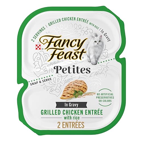 Purina Fancy Feast Petites Grilled Chicken Entrée With Rice In Gravy Gourmet Wet Cat Food - (Pack of 12) 2.8 oz. Tubs