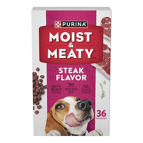 Purina Moist and Meaty Steak Flavor Soft Dog Food Pouches - 36 ct. Pouch