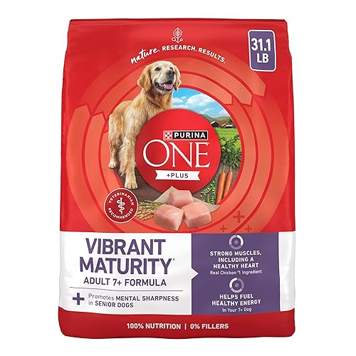 Purina ONE High Protein Dry Senior Dog Food Plus Vibrant Maturity Adult 7 Plus Formula - 31.1 lb. Bag