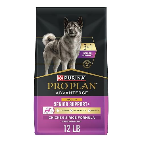 Purina Pro Plan AdvantEDGE Senior Support Plus Shredded Blend Chicken and Rice Formula Dry Dog Food - 12 lb Bag
