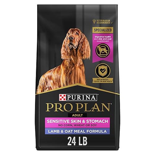 Purina Pro Plan Sensitive Skin and Sensitive Stomach Dog Food Lamb and Oat Meal Formula - 24 lb. Bag