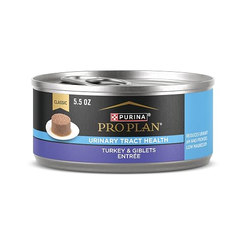 Purina Pro Plan Urinary Tract Health Turkey and Giblets Entree Classic Wet Cat Food Pate - (Pack of 24) 5.5 oz. Cans