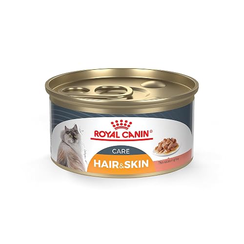 Royal Canin Feline Care Nutrition Hair & Skin Care Adult Thin Slices in Gravy Cat Food, 3 oz (Pack of 24)