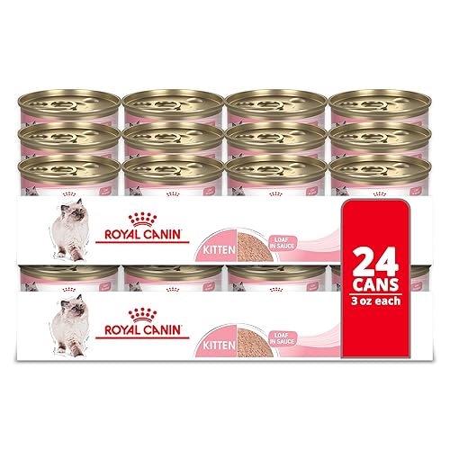 Royal Canin Feline Health Nutrition Kitten Loaf in Sauce Canned Cat Food, 3 oz can (Pack of 24)