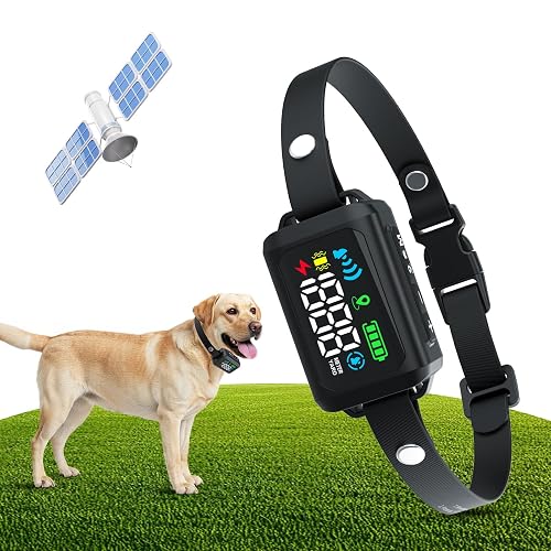 RUXAN Wireless Fence for Dogs, Wireless Dog Fence System with 2 Warning Modes, GPS Dog Collar Fence System, Rechargeable Electric Fence for Dogs, Dog Wireless Fence Waterproof Wireless Collar
