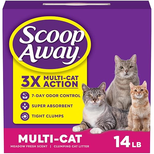 Scoop Away Multi Cat Litter With Meadow Fresh Scent, 14 lb. Box (Package May Vary)