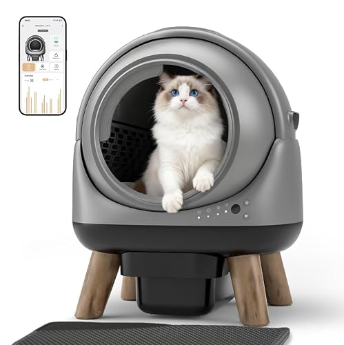 Self Cleaning Litter Box, ZHMZ G1 Automatic Cat Litter Box for Cats, Robot with Large Openning/Odor-Control/Dual Safety Protection