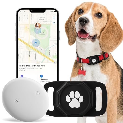 Smart Pet Tracker for Collar - Dog Trackers Pet Location Tracker with Holder, No Monthly Fee, Anti-Lost Tracking Device for Pets, Luggage, Bag Straps, Compatible with Google Android Only(Not for iOS)