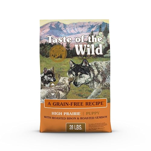 Taste of the Wild High Prairie Grain-Free Dry Dog Food with Roasted Bison and Venison for Puppies 28lb