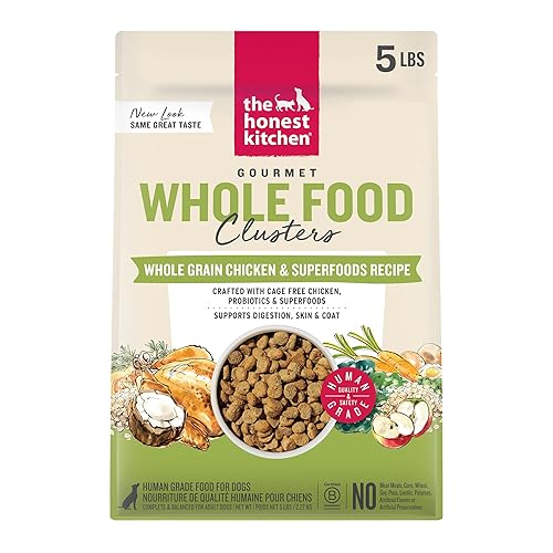 The Honest Kitchen Whole Food Clusters Whole Grain Chicken & Oat Dry Dog Food, 5 lb Bag