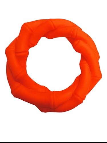 The Pets Company Indestructible Dog Chew Toy | Durable TPR Rubber Pet Toy for Aggressive Chewers | Strong, Non-Toxic, Twisted Chew Ring for Small & Medium Dogs - 4.5 Inches (Colour May Vary)