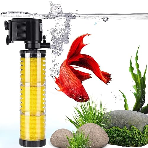 VAYINATOยฎ (LY-3310 | 25W | 1200L/Hr | Fit for 3.5 Feet Tank) Multi Function Powerful Aquarium Internal Filter, Ultra Quiet Design and Fully Submersible By Petzlifeworld