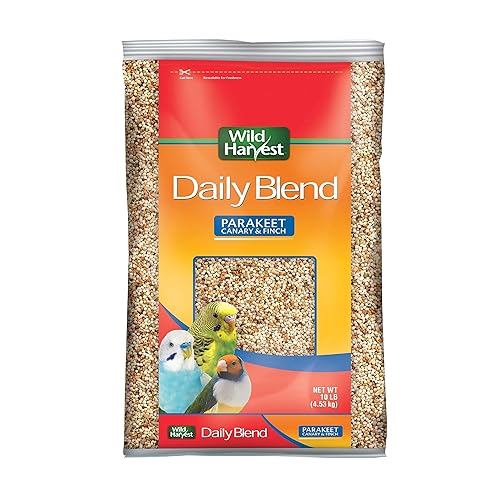 Wild Harvest Daily Blend Nutrition Diet for Parakeet, Canary and Finch 10 Pounds, Orange flavour