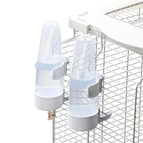 YOOSO WING Bird Feeder Automatic Bird Water Dispenser Set for Cage No Mess Parakeet Cage Water Dispenser PP Material, 200ml/6.8fl oz (2PCS)