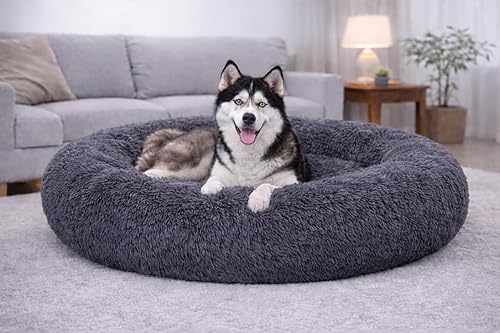 ZEXSAZONE Summer Round Donut Comfortable Both Sides usable Washable for XL Dogs mat l Large Bed for l Adult Dog l Medium Dogs Large Bed for Giant Dog l Pets in Summer Cooling