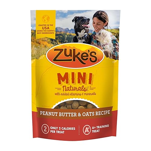 Zuke’s Mini Naturals Dog Training Treats for Dogs, Pet Treats Made with Real Peanut Butter - 10 Oz. Pouch